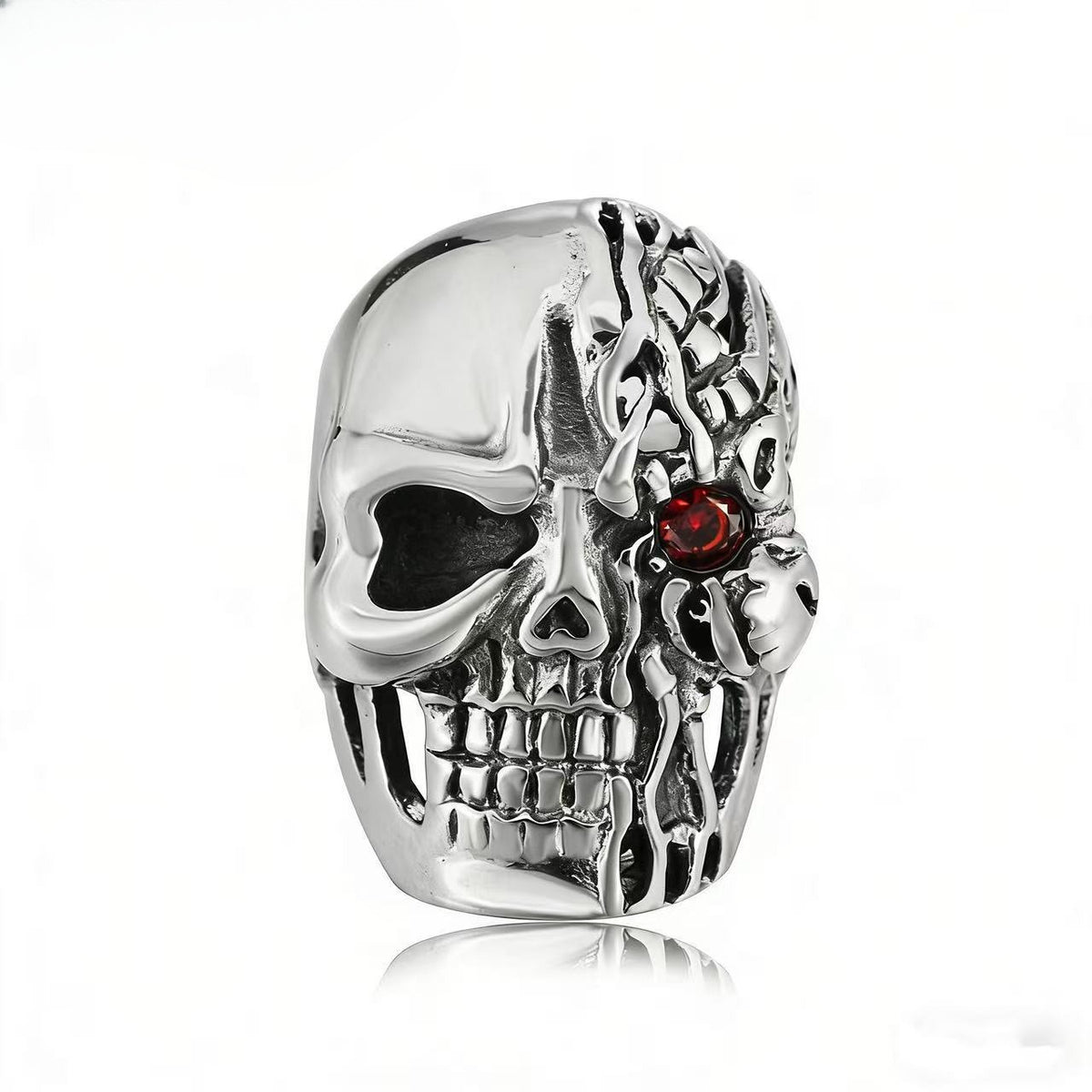 One-Eyed Skull Titanium Steel Ring