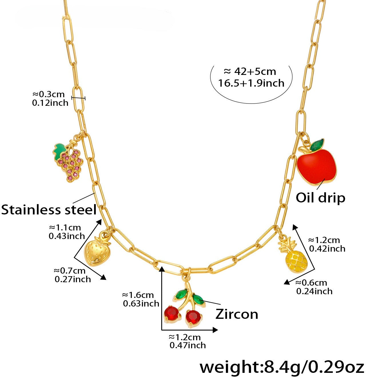 Planderful Women Collarbone Necklace Zircon 18K Gold Plated