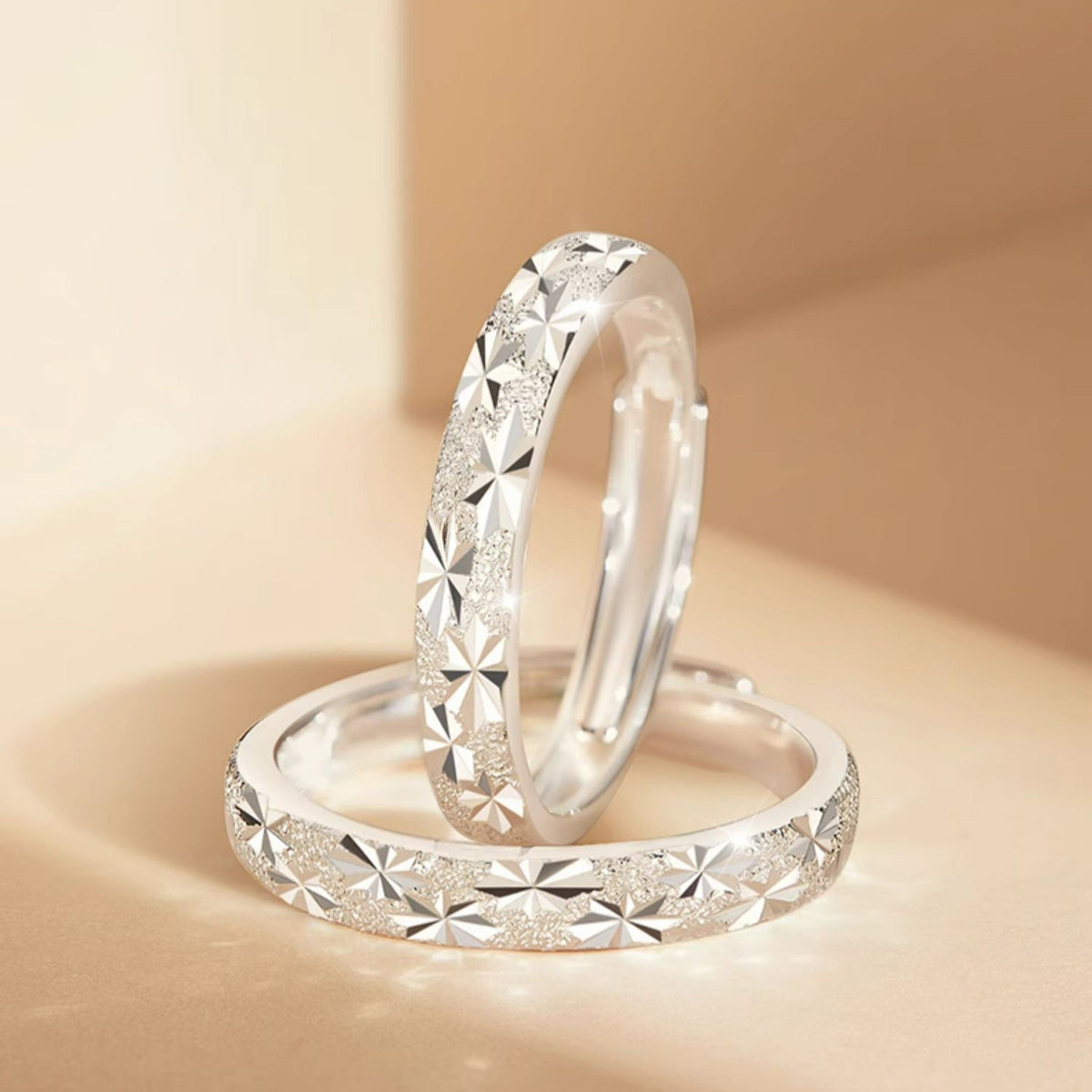 925 Sterling Silver Gypsy Star Couple Ring for Girlfriend
