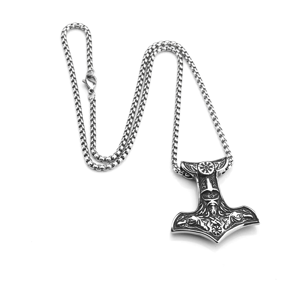Cross-Border New Nordic Viking Pendant Odin Hammer Fashionable Retro Men's Pendant