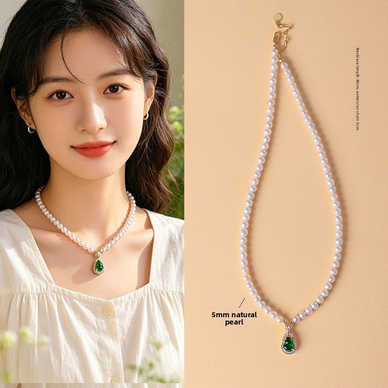 Freshwater Pearl Gourd Pendant Necklace