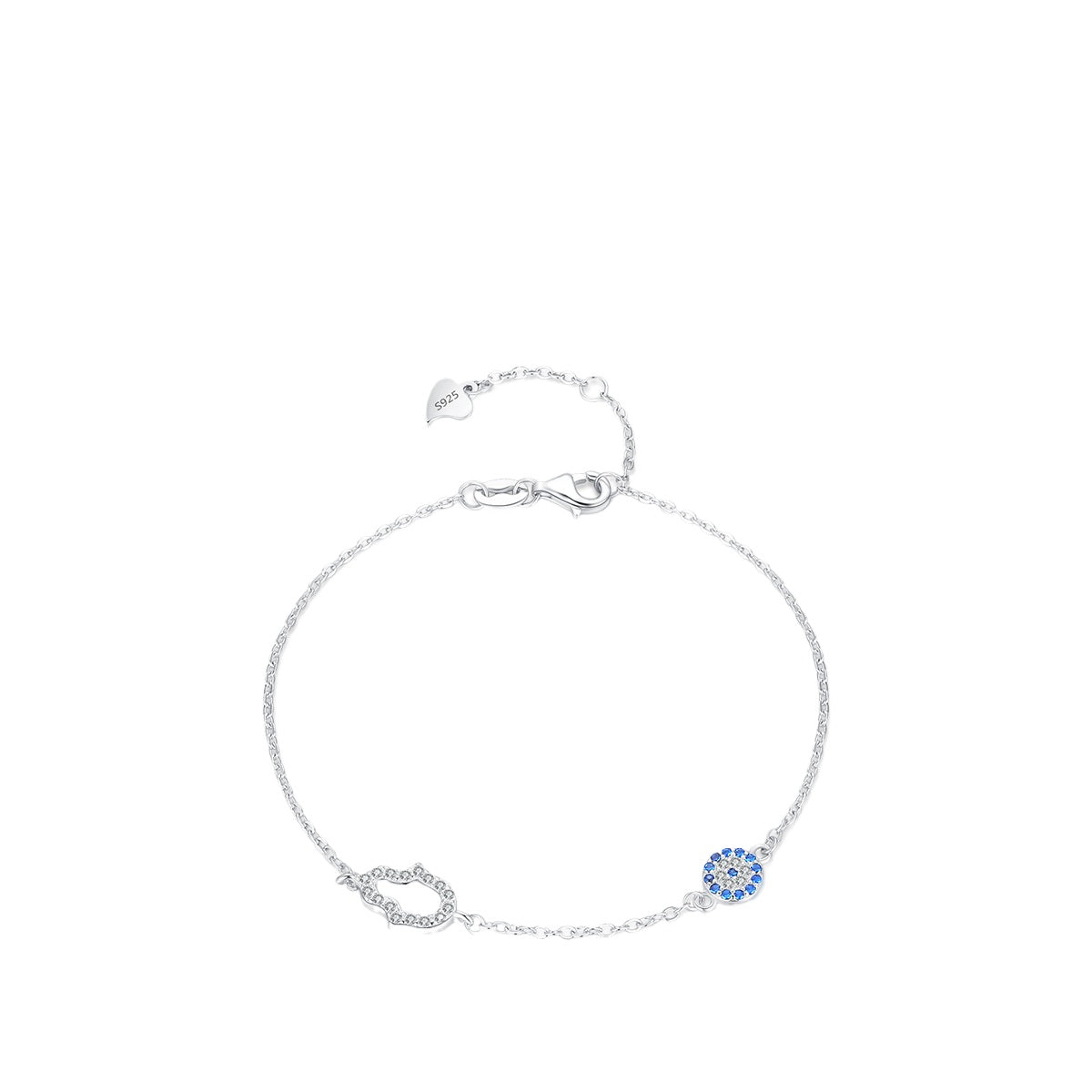 925 Sterling Silver Eye Zircon Bracelet