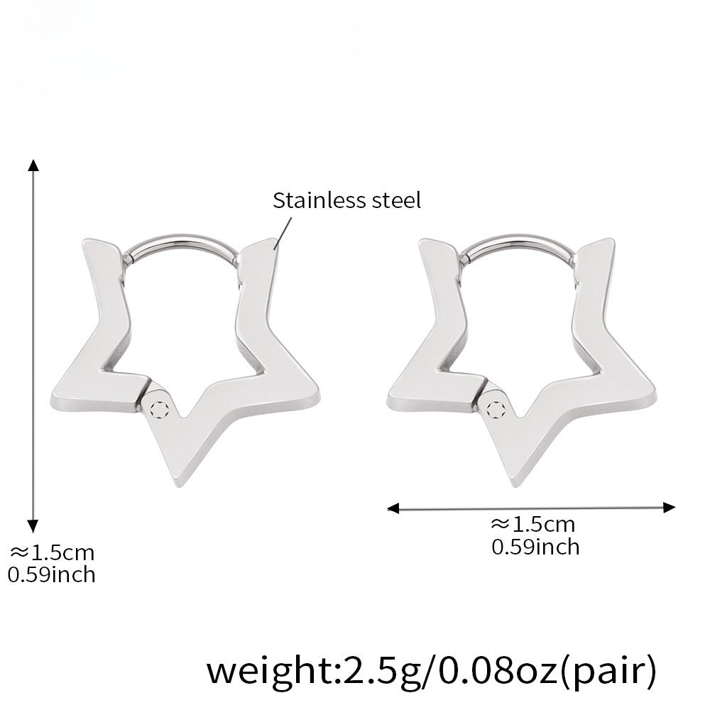 Planderful Pentagonal Stainless Steel Earrings For Women