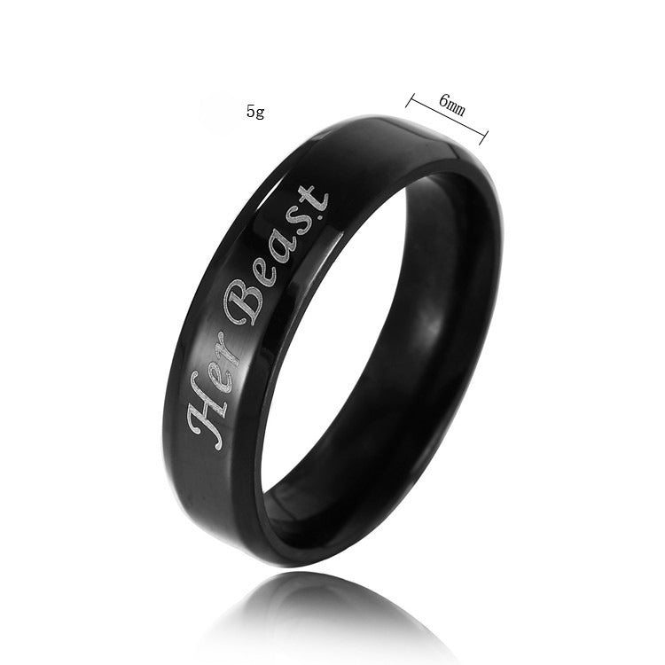Planderful Titanium Steel Couple Ring Unisex Protection