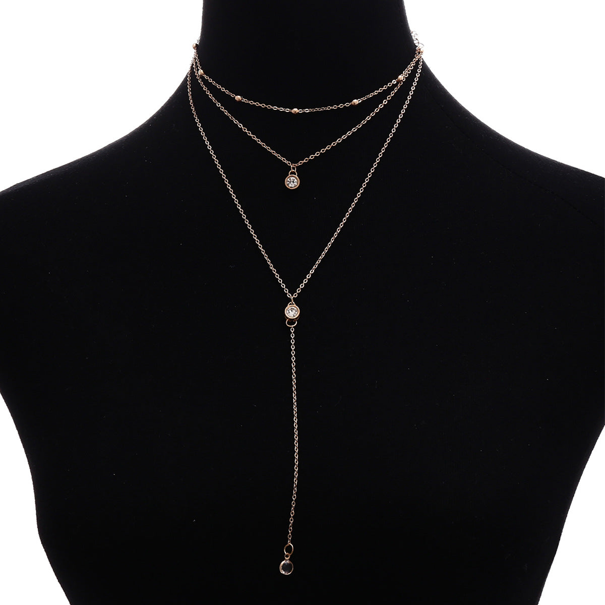 Moon Pendant Necklace Gleaming Rhinestone Sweater Chain By Planderful Vienna Verve For Women