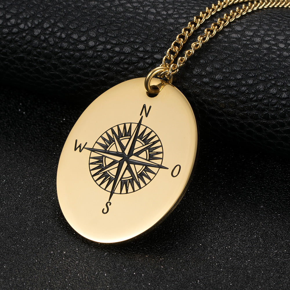 Nautical Compass Pendant — Silver or Gold