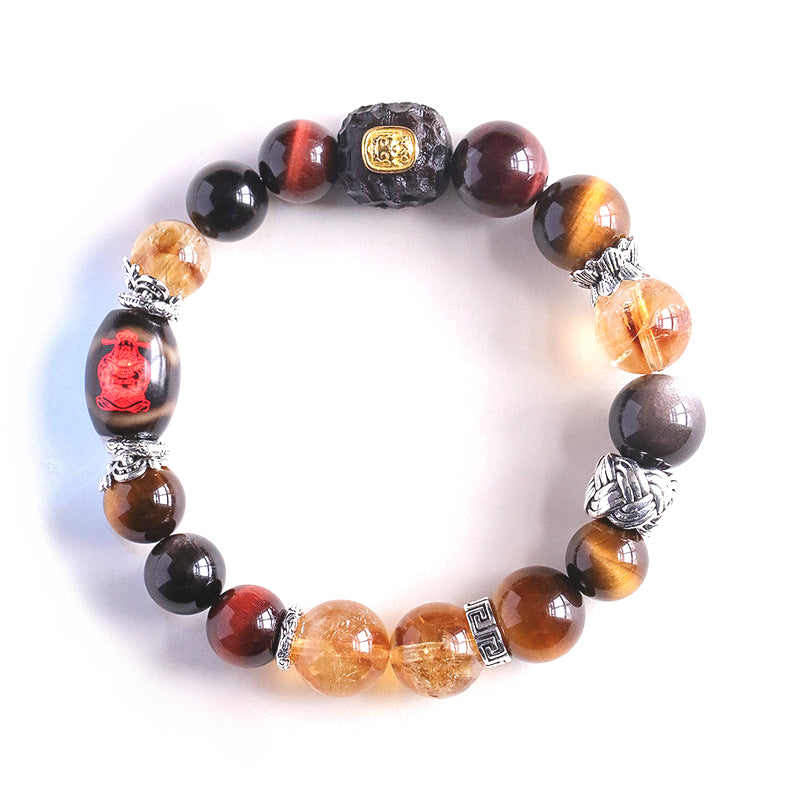 Planderful Fortune's Favor Bracelet – Natural Crystal Agate and Sandalwood Design
