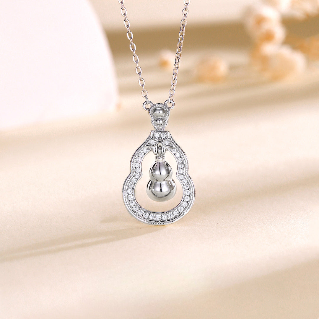 New Chinese Style Fulu Gourd Necklace S925 Sterling Silver