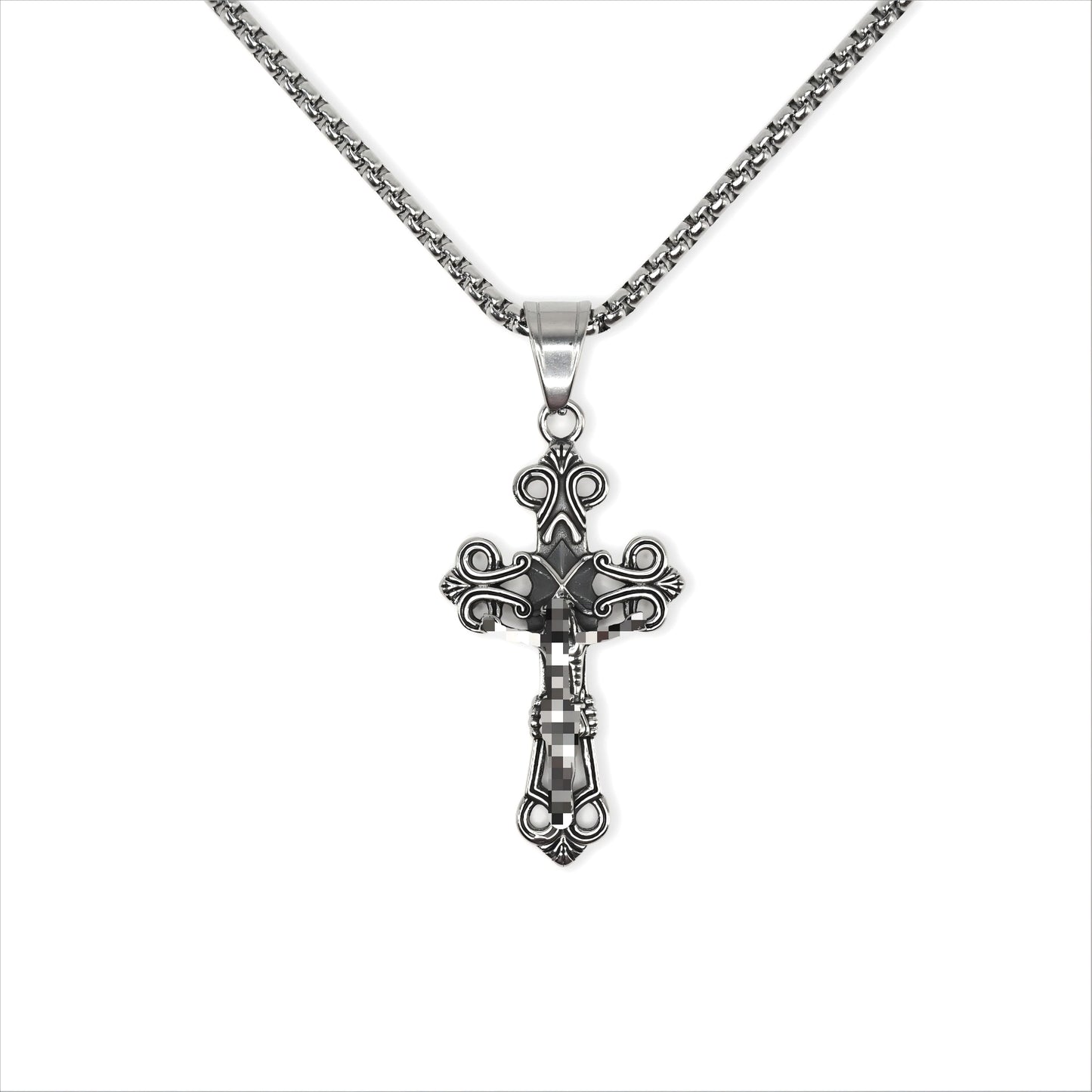 Steel Necklace - Vintage Bohemian Cross Pendant