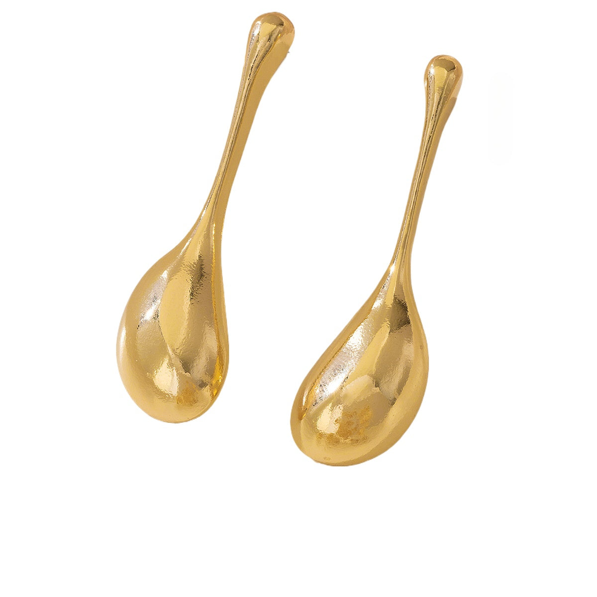 Planderful Vienna Verve Earrings – Elegant Metal Water Drop Design