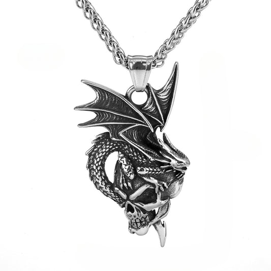 European and American Jewelry Titanium Steel Pterosaur Necklace