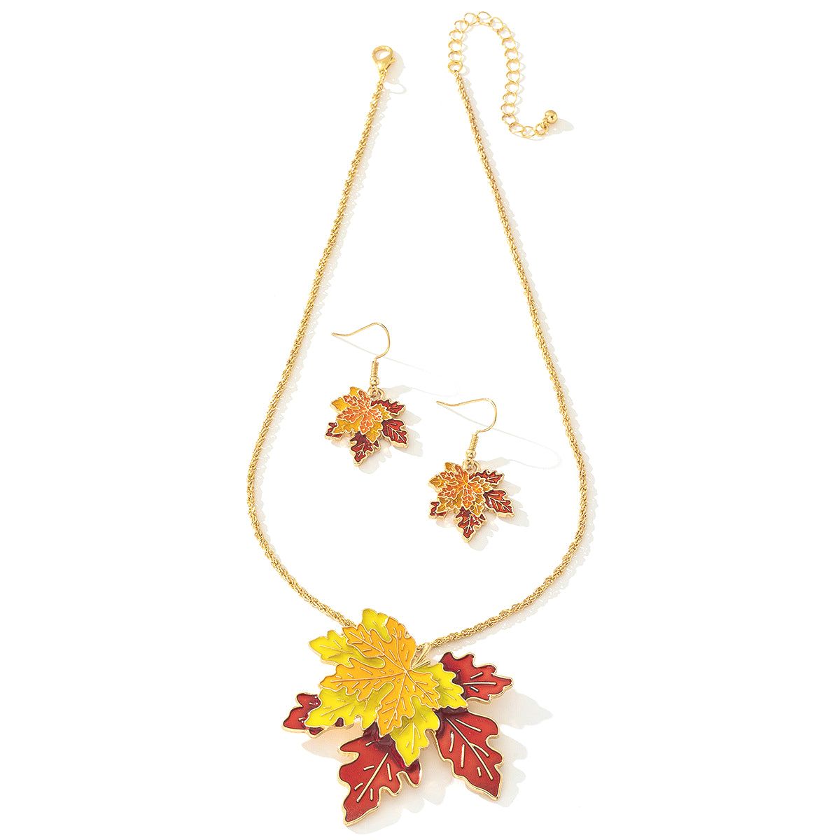 Stylish Metal Maple Leaf Jewelry Set for Women by Planderful