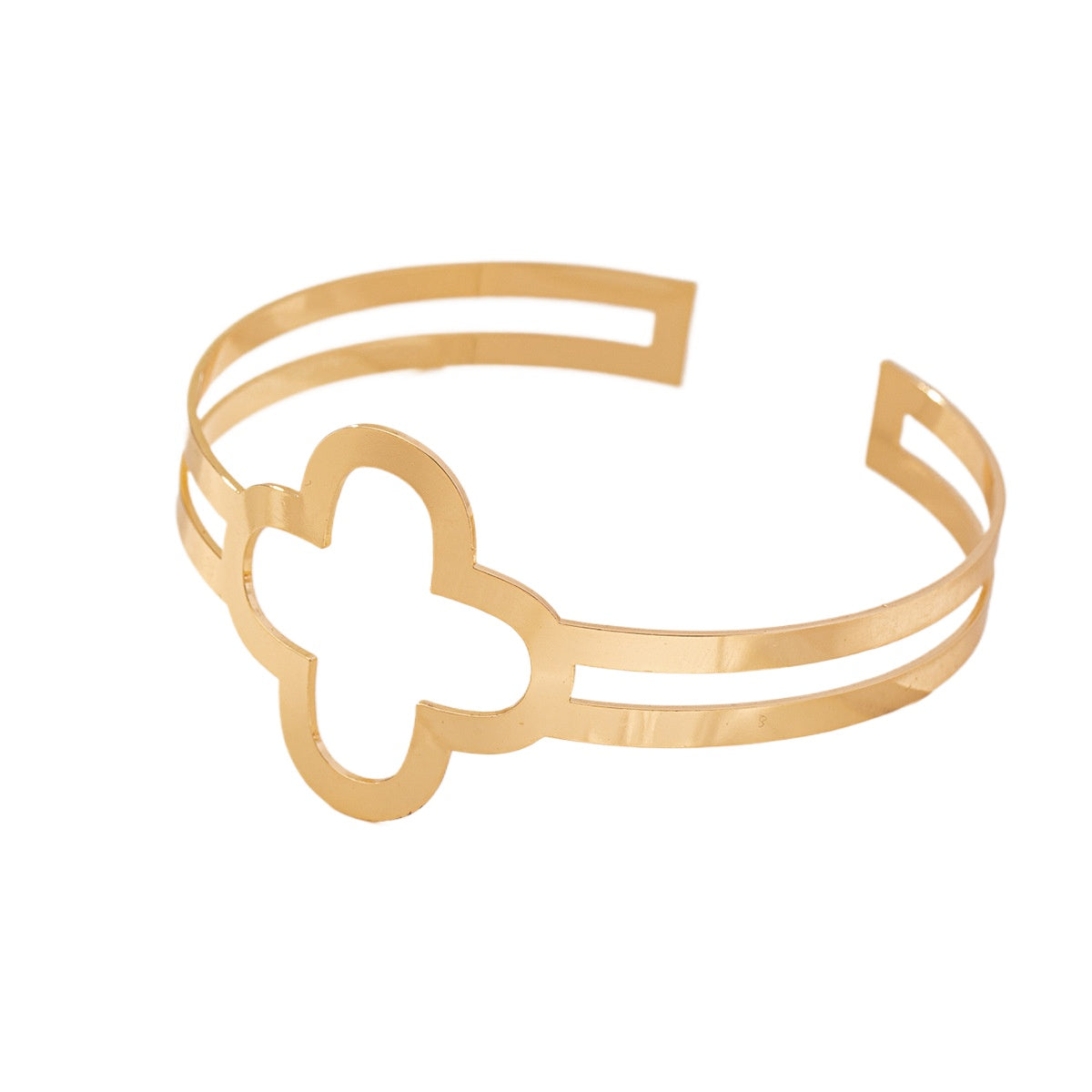 Planderful Vienna Verve Bracelet – Fashionable Hollow Metal Four-Leaf Clover Design