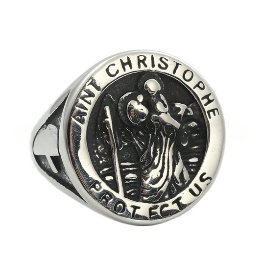 European And American Jewelry Titanium Steel Cross Ring