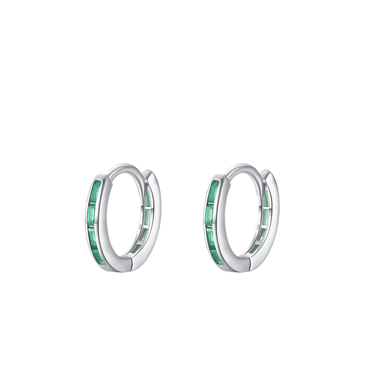 925 Sterling Silver Colored Zircon Earrings