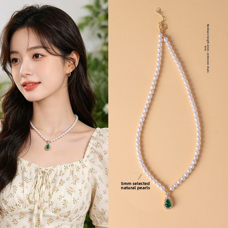 Freshwater Pearl Gourd Pendant Necklace