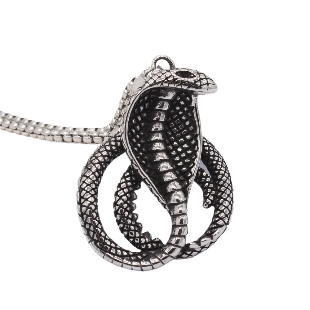 Cobra Pendant Premium Titanium Steel Unisex Jewelry For Men And Women Protection Statement Planderful Everyday Genie