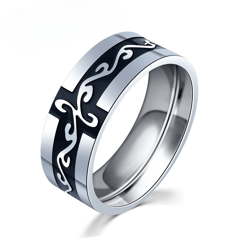 Domestic New Dragon Pattern Ring Retro Trendy Steel Gifts