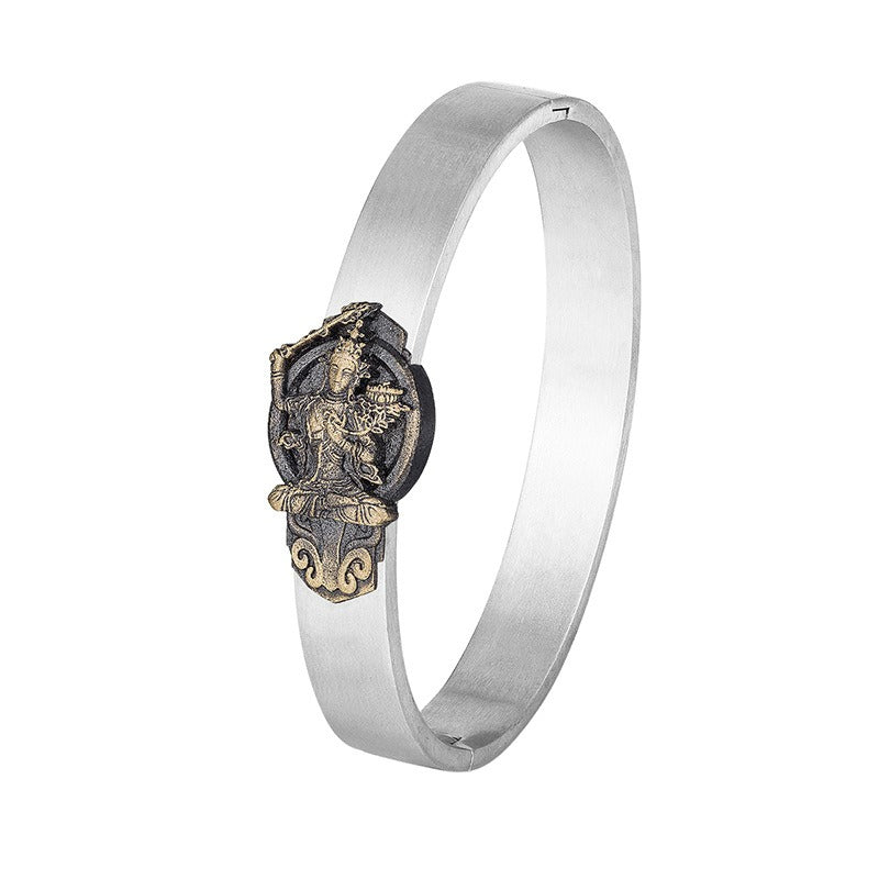 Steel Bracelet - Elegant Zodiac Saints Mantra Design For Everyday Wear Perfect Gift Idea