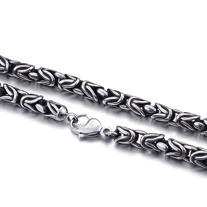 Necklaces, Titanium Steel Necklaces, Retro Necklaces, Casual Men's Steel Necklaces,
