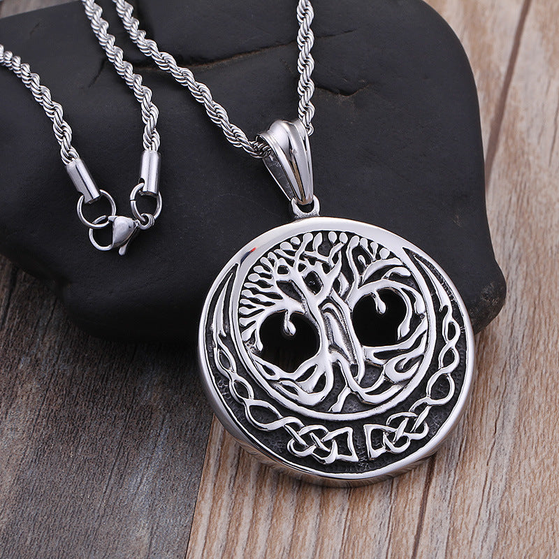 European-American Wishing Tree Life Pendant for Men - Planderful Everyday Genie Collection
