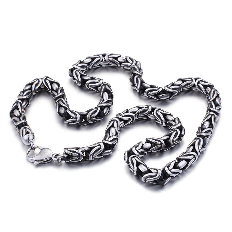 Necklaces, Titanium Steel Necklaces, Retro Necklaces, Casual Men's Steel Necklaces,