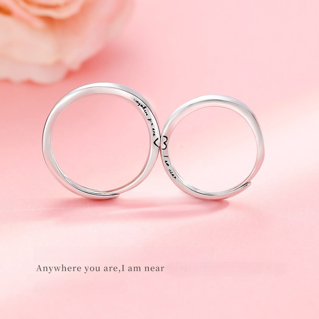 Magnetic Mobius S925 Sterling Silver Couple Ring By Planderful For Him And Her Adjustable Light Luxury Gift