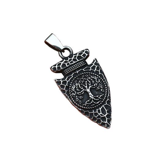 Viking Life Tree Titanium Steel Pendant - Retro Anchor Jewelry for Men