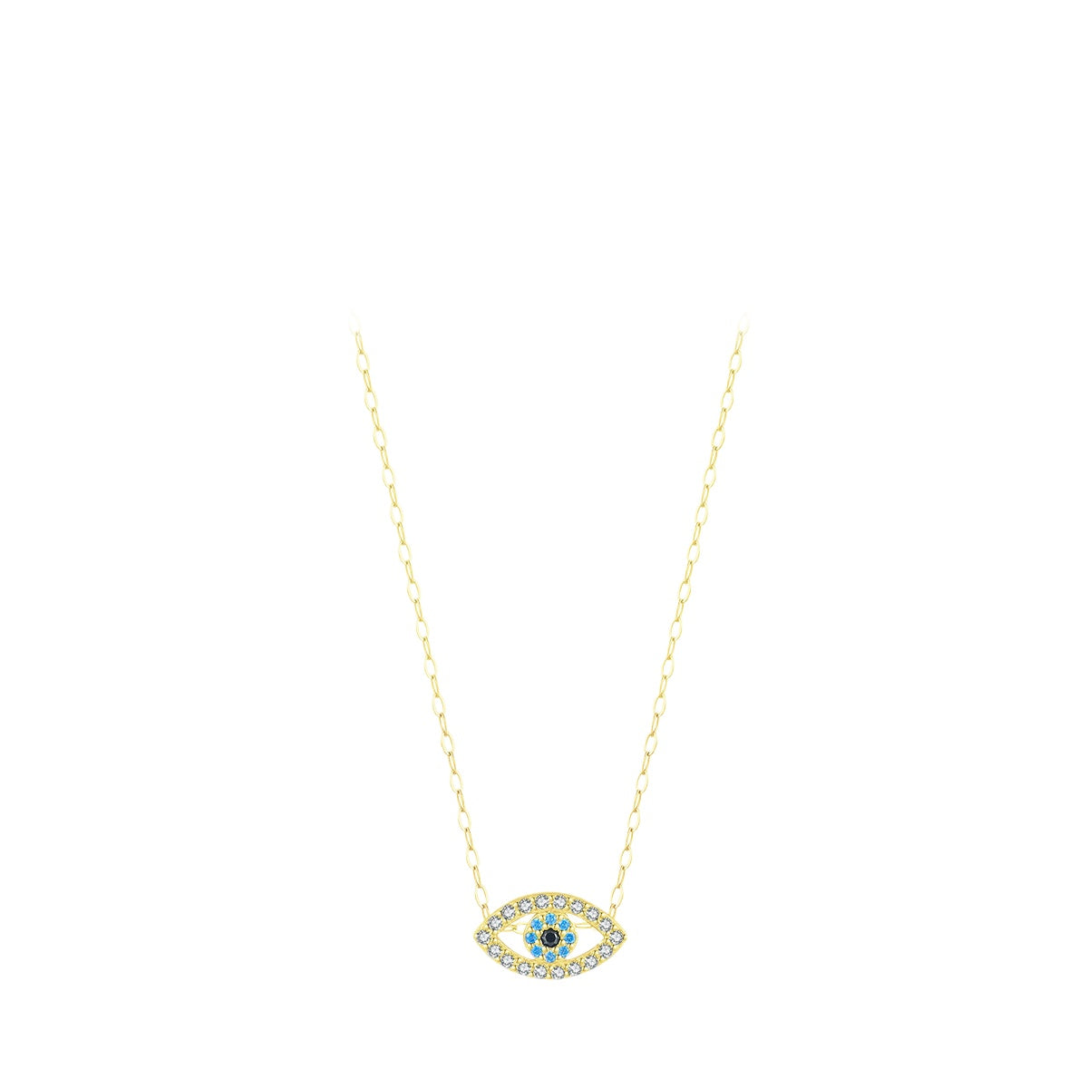 925 Sterling Silver Blue Eye Turquoise Necklace