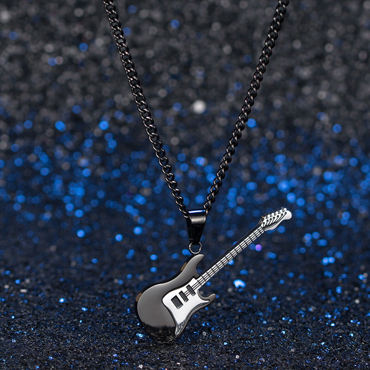 Guitar Necklace Planderful Everyday Genie Folk Style Steel Pendant For Music Lovers