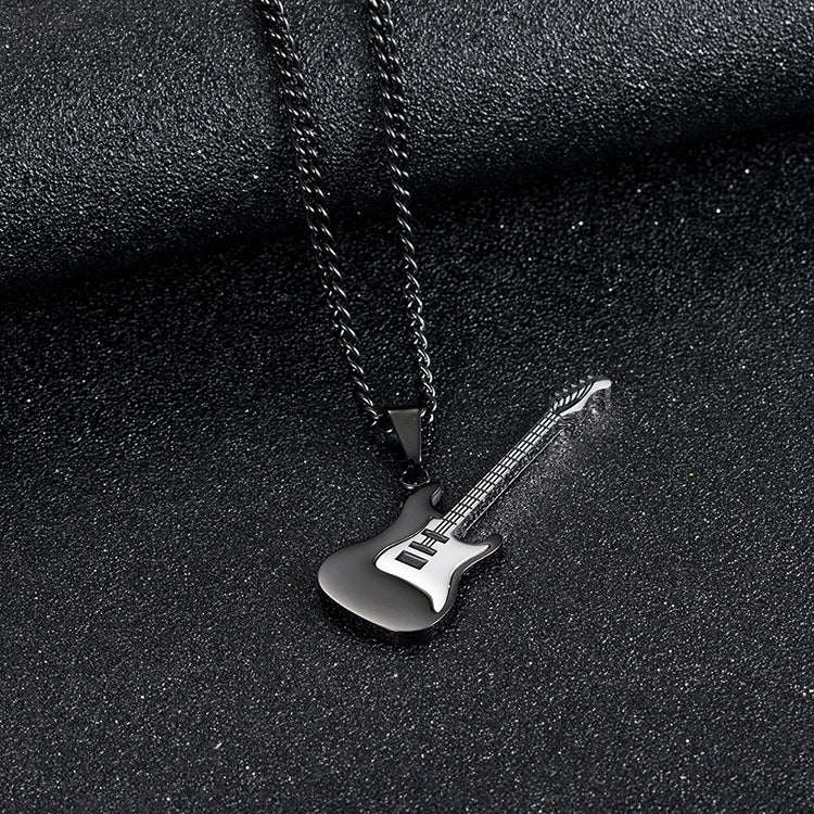 Guitar Necklace Planderful Everyday Genie Folk Style Steel Pendant For Music Lovers