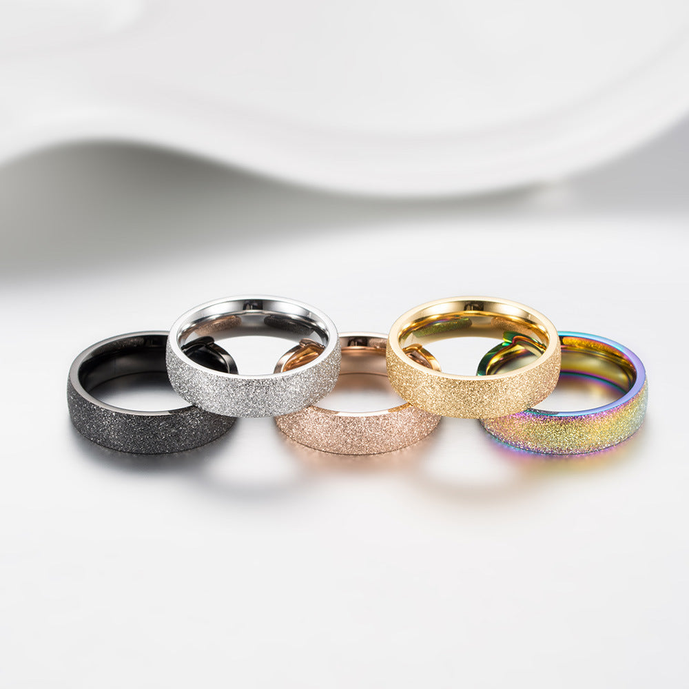 Japanese And Korean Style Colorful Rose Gold Ring For All