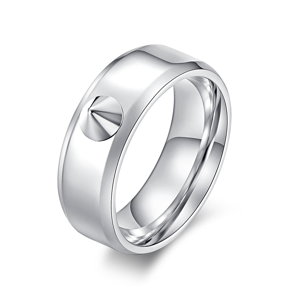 Planderful Self Defense Ring For Hip Hop Fans Rivet Steel Design Everyday Genie Collection Size 7 To 12