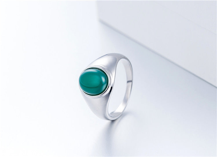 Opal Ring Durable Titanium Steel Women Unisex Statement Jewelry Planderful Everyday Genie