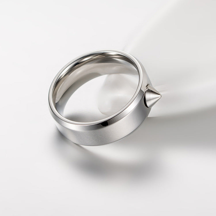 Planderful Self Defense Ring For Hip Hop Fans Rivet Steel Design Everyday Genie Collection Size 7 To 12