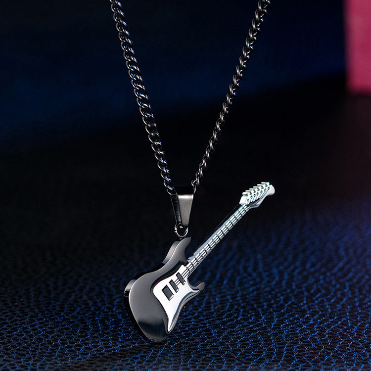 Guitar Necklace Planderful Everyday Genie Folk Style Steel Pendant For Music Lovers
