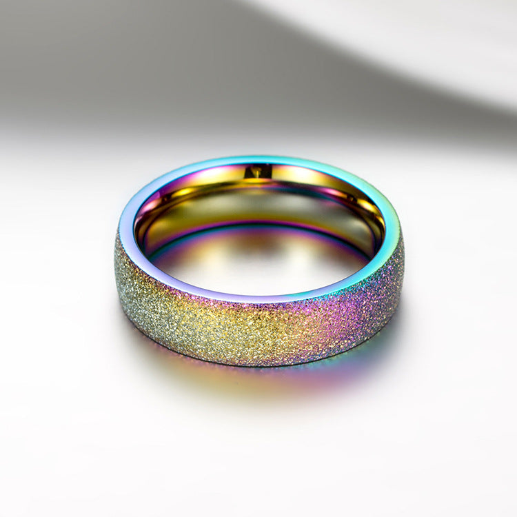 Japanese And Korean Style Colorful Rose Gold Ring For All