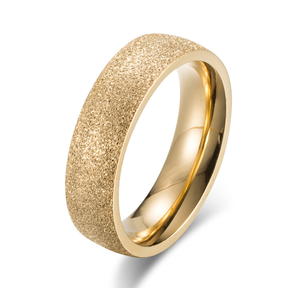 Matte Colorful Gold Rose Gold Ring Unisex Couple