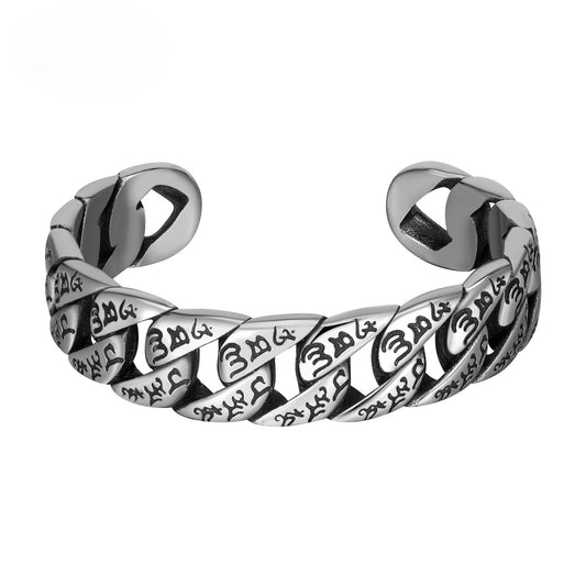 Stainless Steel Bracelet – Statement Mantra