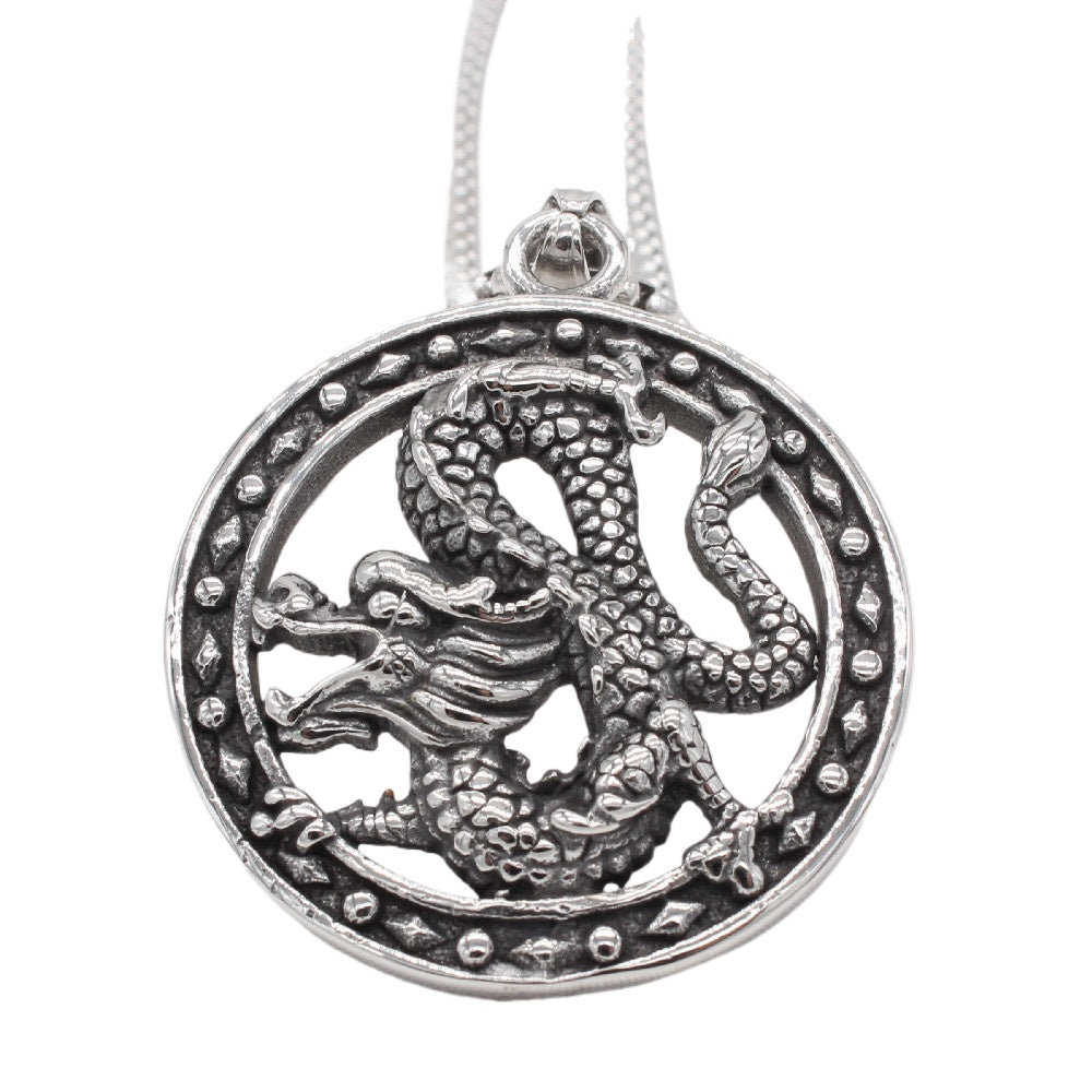 Personalized Retro Chinese Dragon Titanium Steel Pendant for Men - European and American Style, Wholesale Jewelry