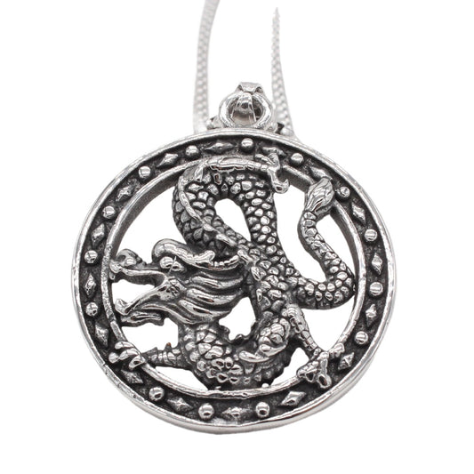 Personalized Retro Chinese Dragon Titanium Steel Pendant for Men - European and American Style, Wholesale Jewelry
