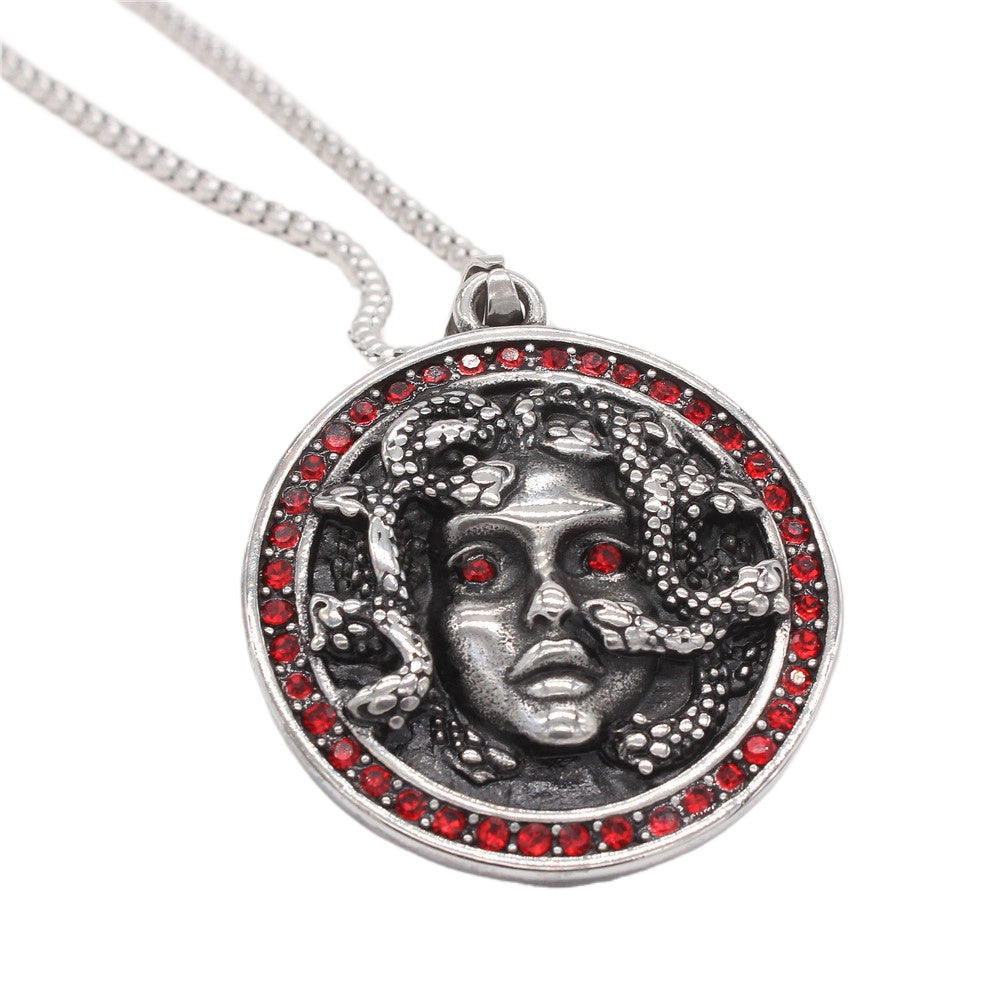 Medusa Pendant For Men And Unisex Titanium Steel Protection Statement Everyday Genie Planderful