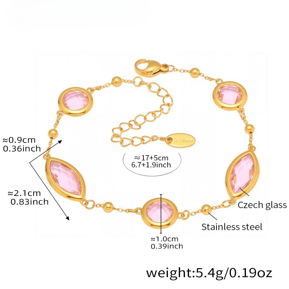 Planderful Dopamine Glass Ball Bracelet For Elegant Women