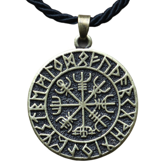 Viking Compass Rune Necklace - Norse Legacy Collection - Men's Metal Pendant