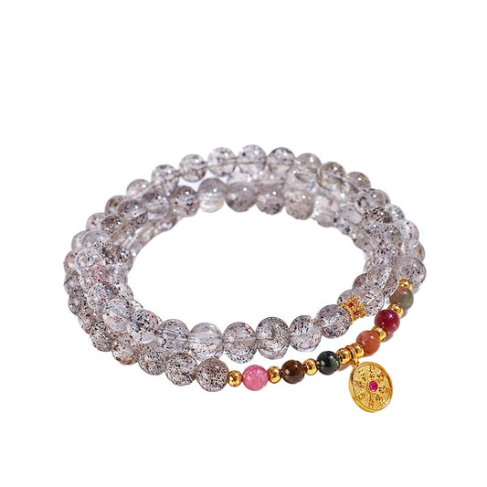 Planderful Fortune's Favor Bracelet – Stylish Black Strawberry Crystal Design