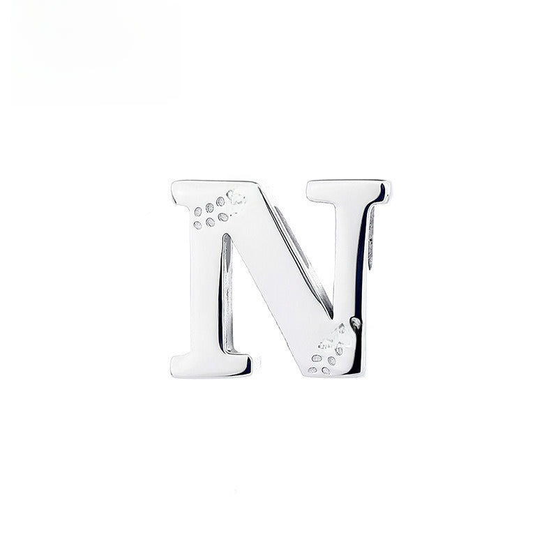 Glossy Letter Stainless Steel Pendant Necklace