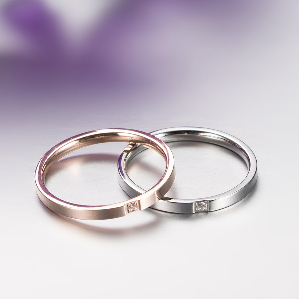 Thin Women's Ring – Zircon Women's – Rose Gold