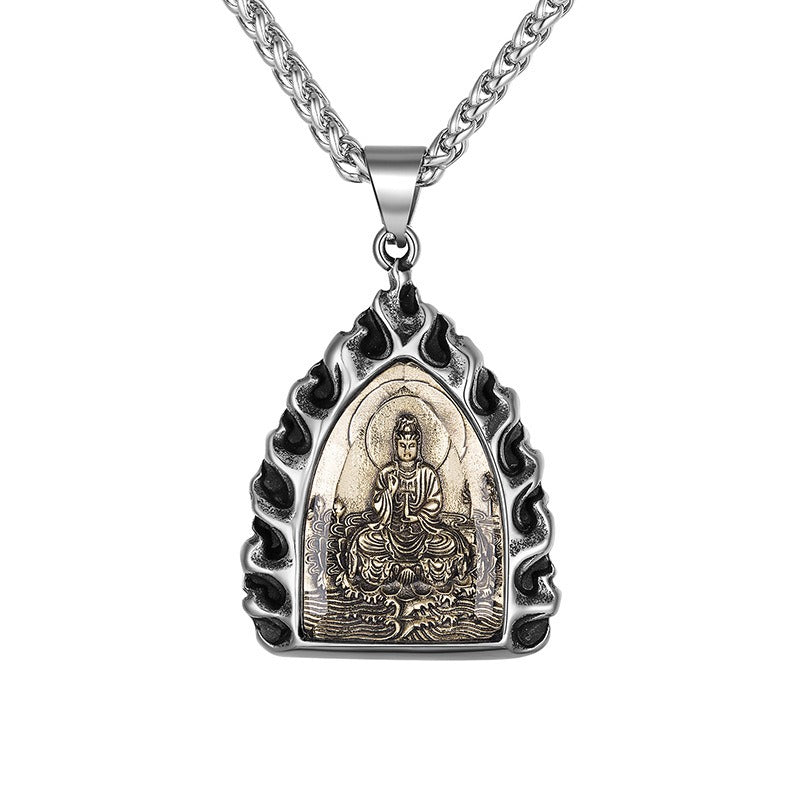 Steel Necklace – Elegant Thai Amulet