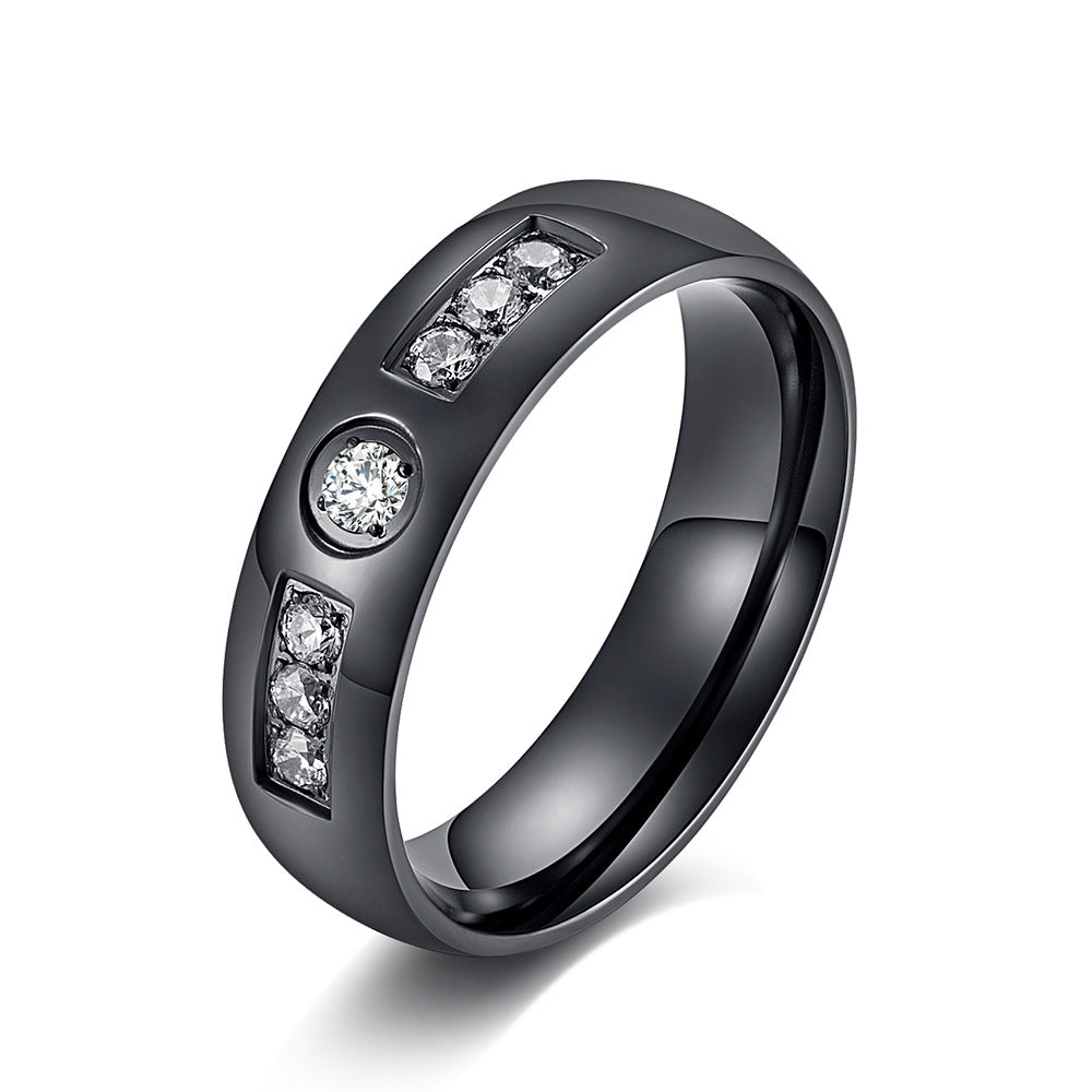 Stainless Steel Zircon Couple Ring – Zircon Lover – Birthday Gift