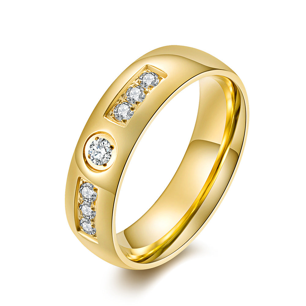 Stainless Steel Zircon Couple Ring – Zircon Lover – Birthday Gift